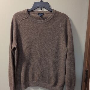 Peter Millar Men's Tan Crewneck Sweater Wool Silk blend